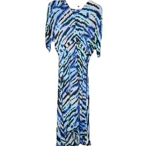 Tucker Watercolor Print Silk Midi Dress Women’s Size Small